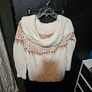 🆕️‼️NWT Women's Size XL Cream Maurices Cowl Neck Sweater